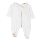 Tutina Intera in Cotone Bianco Neonata Alviero Martini 25R0151S - ALVIERO MARTINI - LuxuryKids