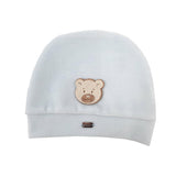 Cappello In Ciniglia Azzurra Neonato Tema Dolce Orsetto NINNAOH I21248 - NINNAOH - LuxuryKids