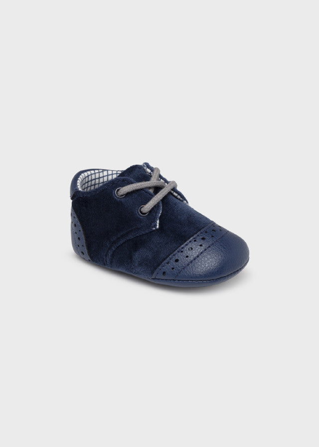 Scarpe Da Culla In Camoscio Ed Ecopelle Neonato MAYORAL 9445 - MAYORAL - LuxuryKids