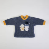 Tutina Spezzata in Ciniglia  Blu Neonato Fs baby 15048 - FS BABY - LuxuryKids