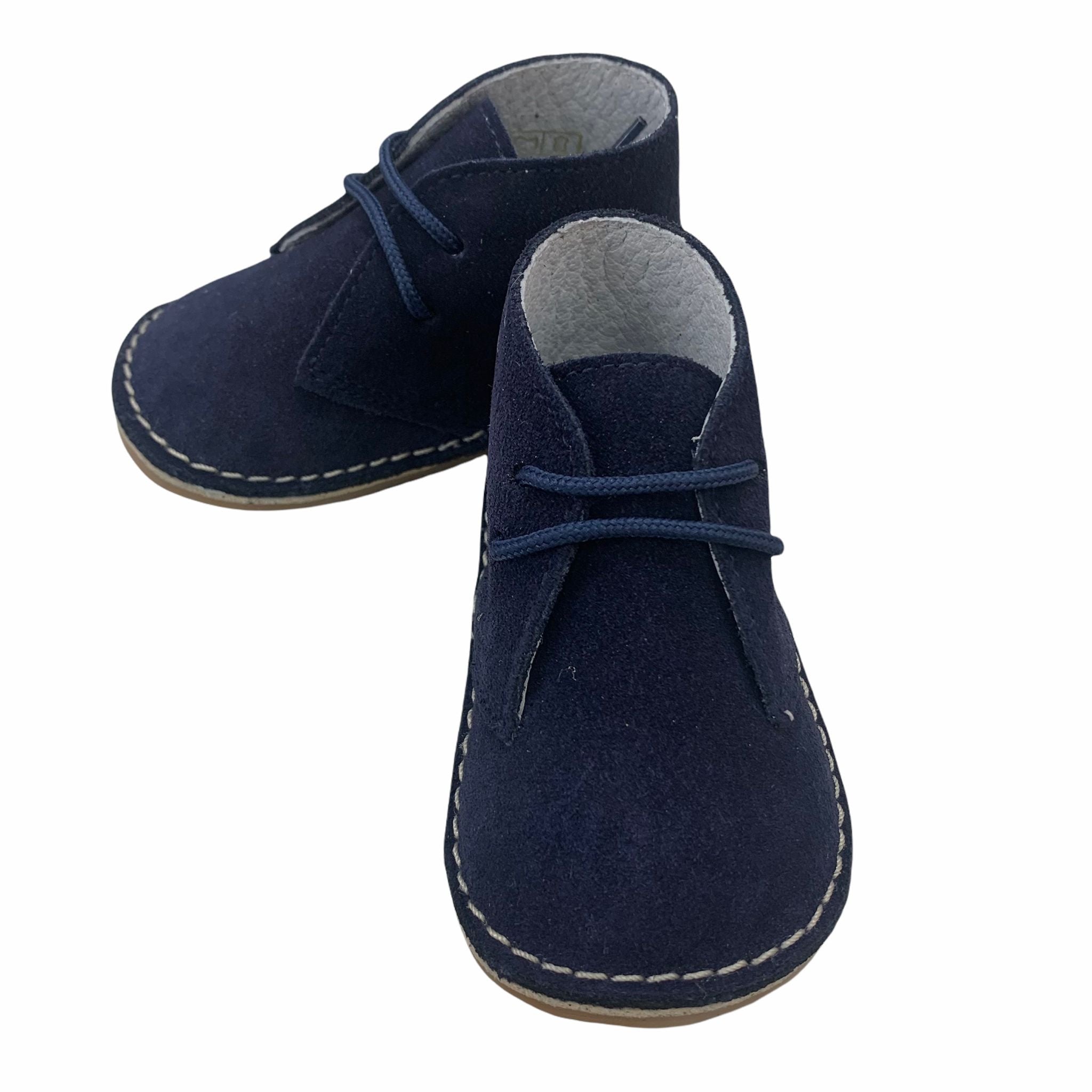 Scarpe Primi Passi Polacchine Neonato Camoscio 100% Vera Pelle PANYNO AB2701 - PANYNO - LuxuryKids