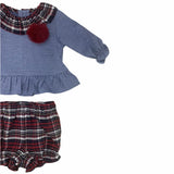 Completo due Pezzi Scozzese Caldo Cotone Neonata Del Sur 1828 - DEL SUR - LuxuryKids