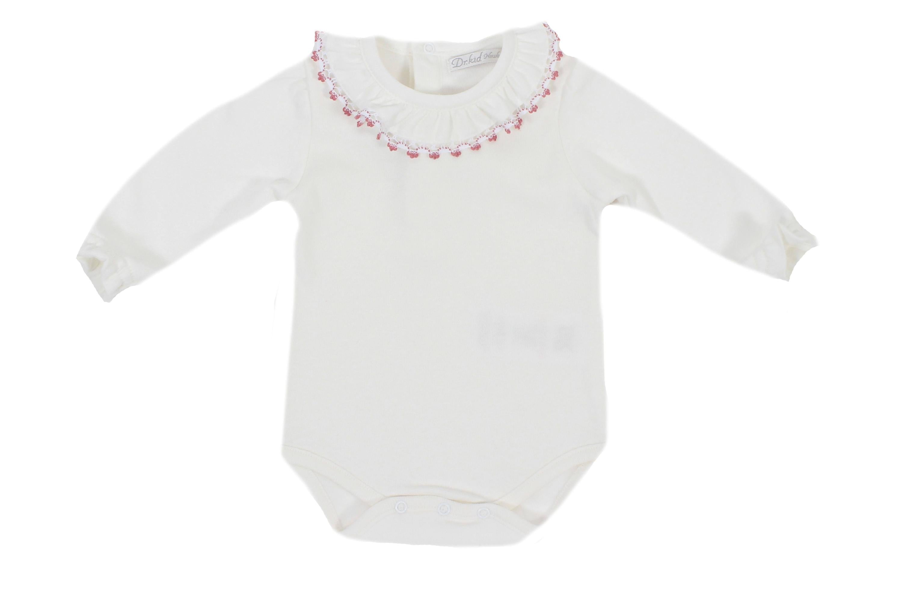Body in Caldo Cotone con Collo Volante Neonata Dr.Kid DK197 - DR.KID - LuxuryKids