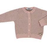 Cardigan In Misto Lana Maniche Lunghe Rosa Bambina Dr.Kid DK344 - DR.KID - LuxuryKids