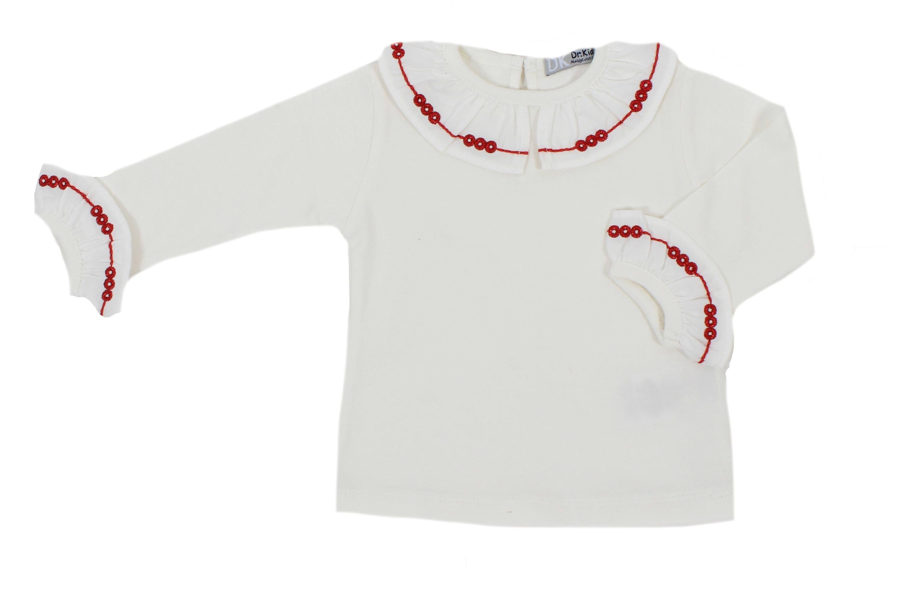 Maglia in Caldo Cotone con Rouge Neonata Dr.Kid DK377 - DR.KID - LuxuryKids