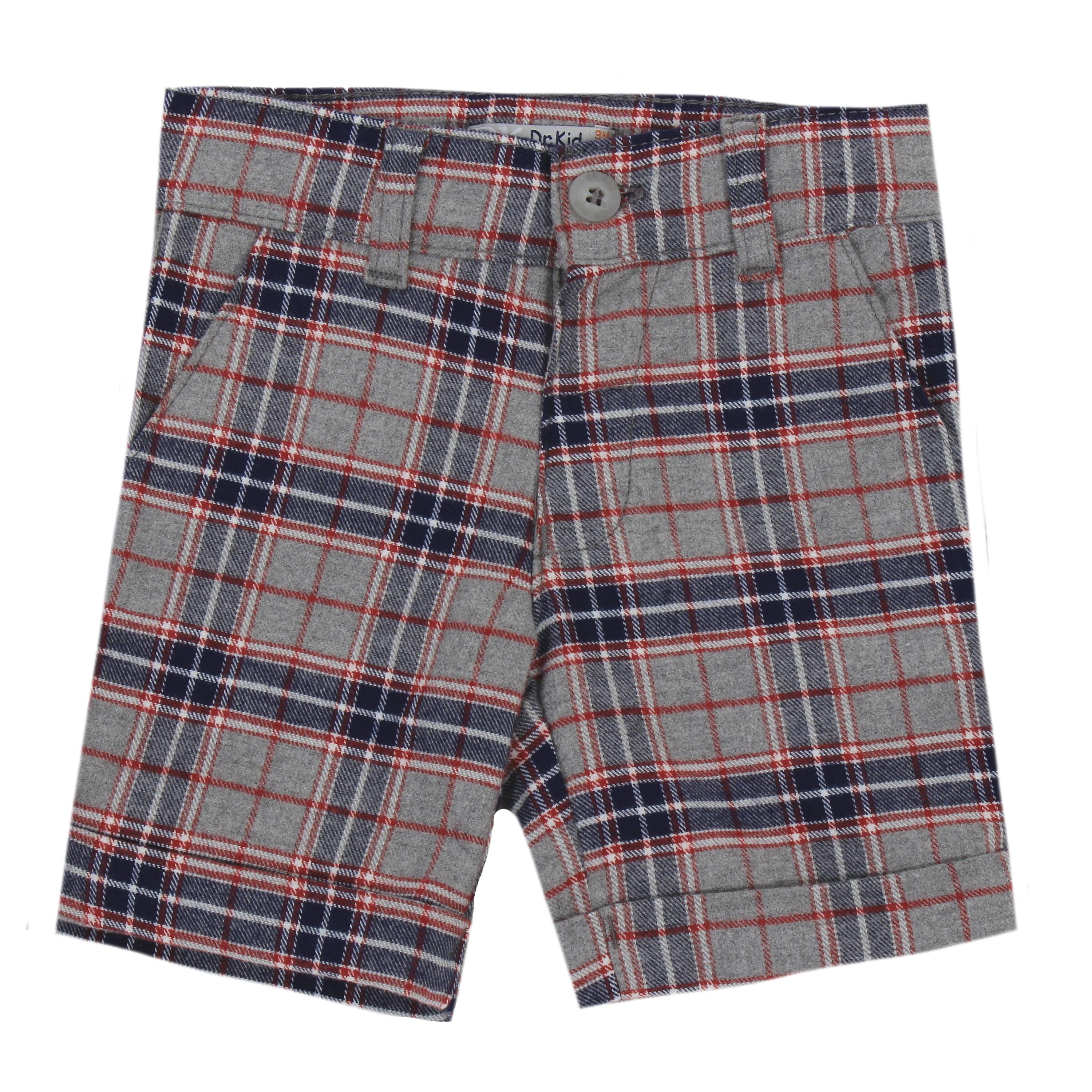Bermuda Scozzese Caldo Cotone Griglio Neonato Dr.Kid DK515 - DR.KID - LuxuryKids