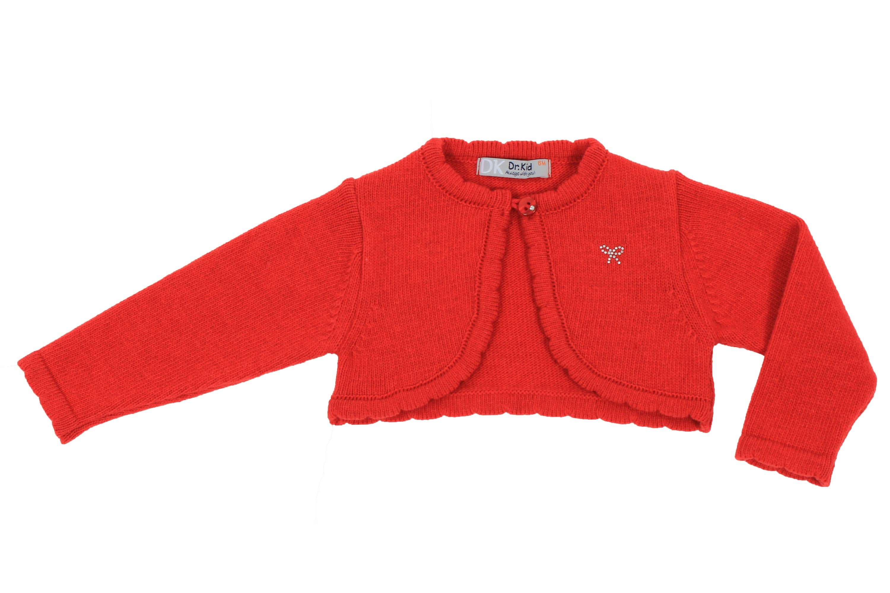 Copri Spalle Rosso In Misto Lana Neonata Dr.Kid DK378 - DR.KID - LuxuryKids