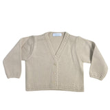 Cardigan In Misto Lana Con Scollo a V Neonato Granlei 2532CA - GRANLEI - LuxuryKids