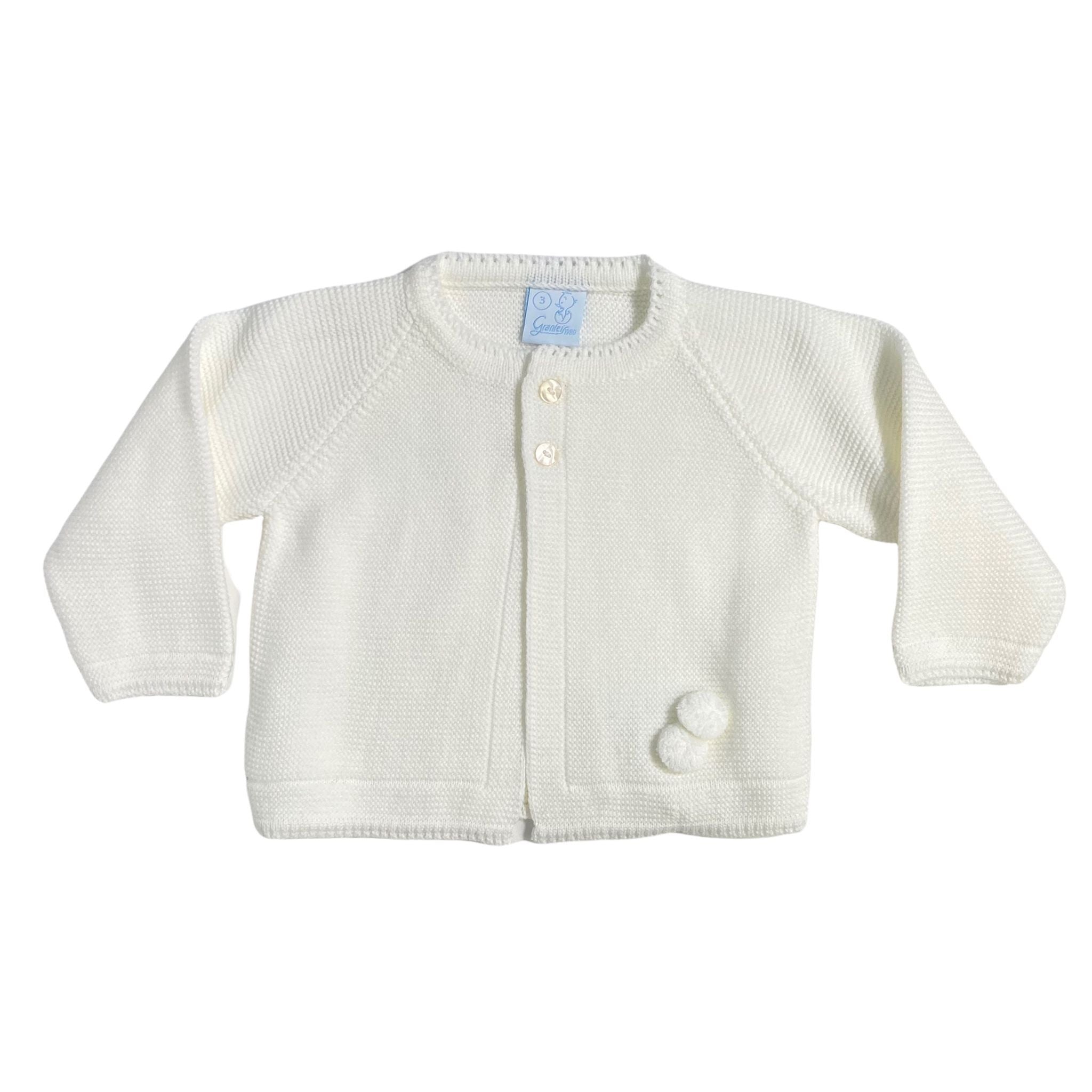 Cardigan In Misto Lana a Maniche Lunghe Neonata Granlei 2507CA - GRANLEI - LuxuryKids