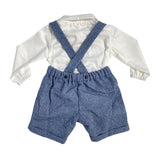 Completo Salopette E Camicia Caldo Cotone Neonato Teto e Tatta CB1470 - TETO E TATTA - LuxuryKids
