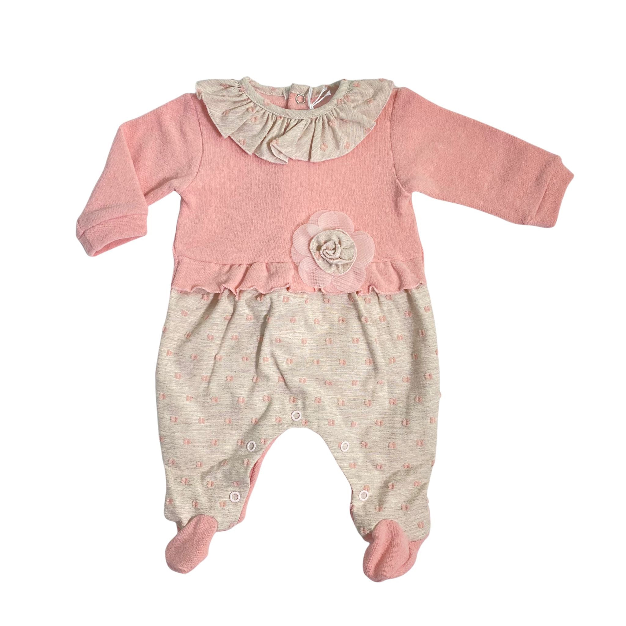 Tutina Intera In Lana Rosa Neonata Teto e Tatta TU1300 - TETO E TATTA - LuxuryKids