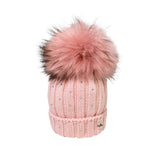 Cappello In Misto Lana Con Strass E Pompon In Murmasky Neonata FURFANTE CT3444A - FURFANTE - LuxuryKids