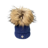Cappello In Lana Misto Cashmire Con Risvolto E Pompon In Murmasky  Neonato-a FURFANTE CT1621E - FURFANTE - LuxuryKids