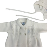 Cappottino Con Cuffia In Caldo Cotone Panna SARDON MA255 - SARDON - LuxuryKids