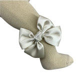 Calza In Caldo Cotone Con Fiocco In Raso Bambina MEIA PATA 2057 - MEIA PATA - LuxuryKids