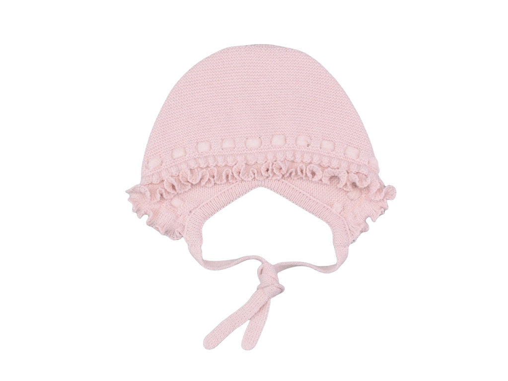 Cuffia in Caldo Cotone Corredino Neonata Rosa Antico Granlei 2590 - GRANLEI - LuxuryKids