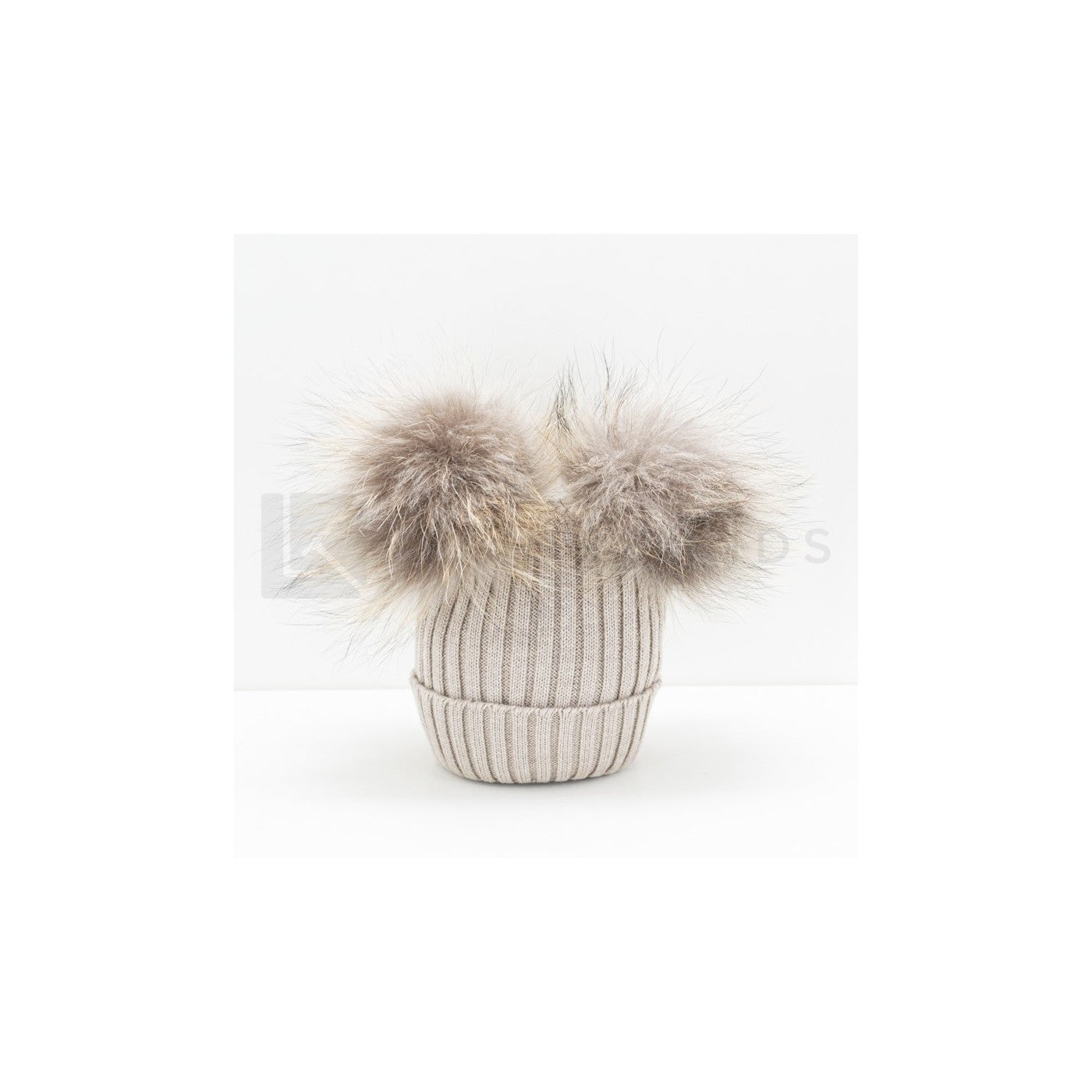 Cappello in Lana 100% a Coste con Doppio Pon-Pon in Murmasky Unisex Creazioni Luana 7402 - CREAZIONI LUANA - LuxuryKids