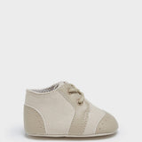 Scarpe Culla In Lino Beige Con Lacci Neonato MAYORAL 9507 - MAYORAL - LuxuryKids