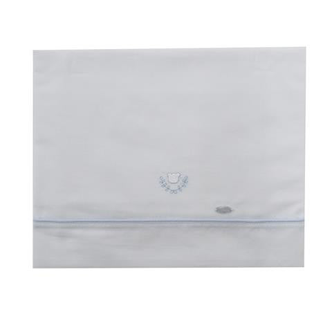 Lenzuolino Per Carrozzina In Cotone Bianco Neonato NINNAOH E22LE205 - NINNAOH - LuxuryKids