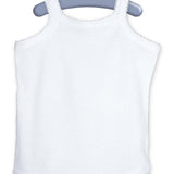 Body Con Bretelline In Cotone Bianco Neonata CALAMARO 1260 - CALAMARO - LuxuryKids