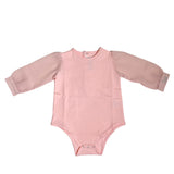 Body Girocollo In Cotone Con Manica In Organza Neonata PETIT 4515365 - PETIT - LuxuryKids