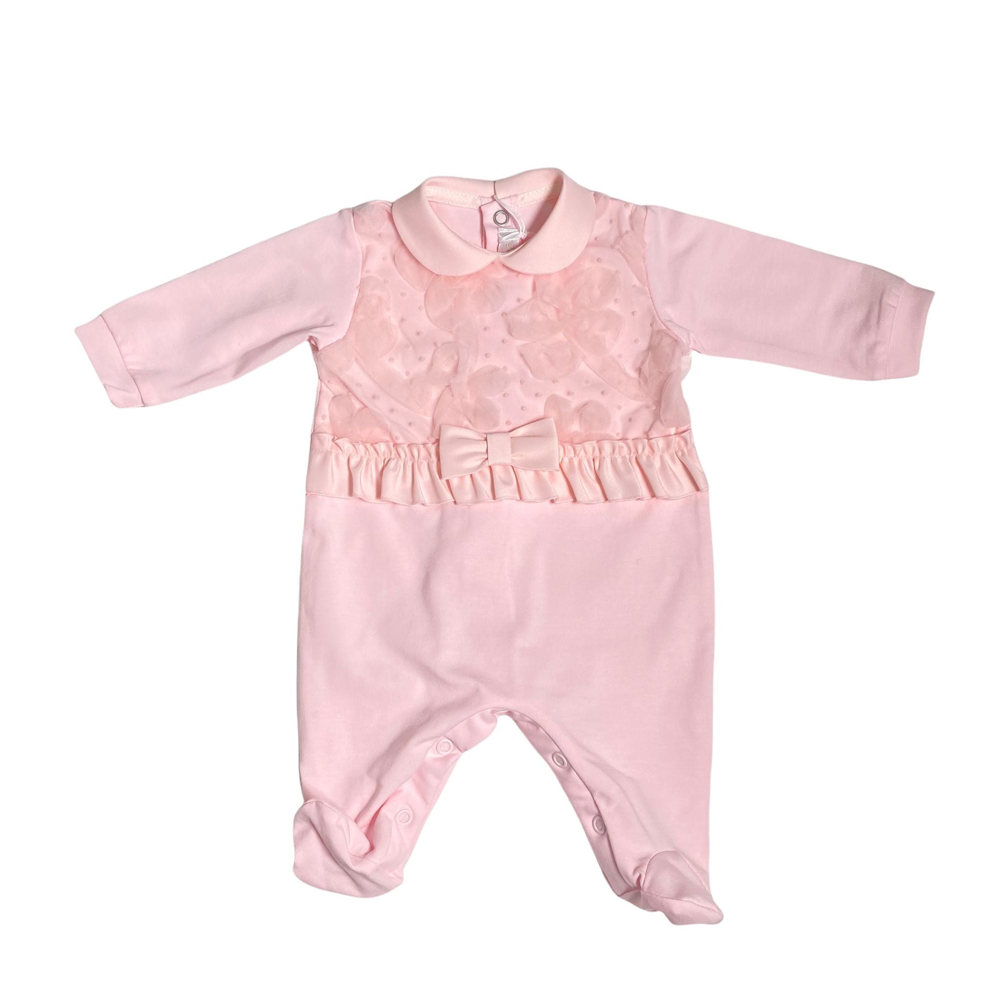Tutina Intera In Cotone Con Tulle Rosa Neonata TETO E TATTA TU1640 - TETO E TATTA - LuxuryKids