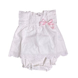Completo Con Culotte In Pizzo San Gallo Bianco Neonata TETO E TATTA CC1660 - TETO E TATTA - LuxuryKids