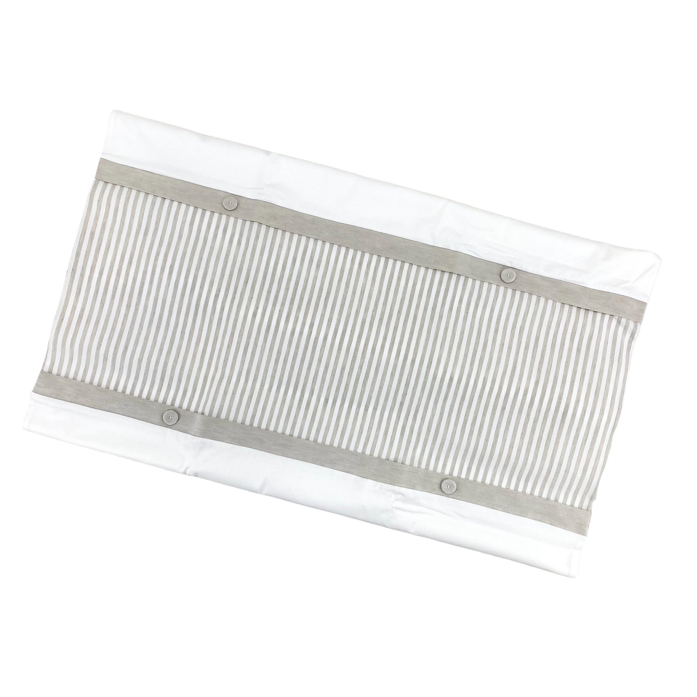 Coperta In Cotone Panna A Righe Beige Neonato TETO E TATTA CO1500 - TETO E TATTA - LuxuryKids