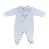 Tutina Intera In Cotone Celeste Neonato BABY FASHION 1102 - Baby Fashion - LuxuryKids