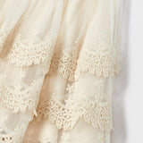 Gonna In Cotone Con Tulle Ricamato Beige Neonata MAYORAL 3904 - MAYORAL - LuxuryKids