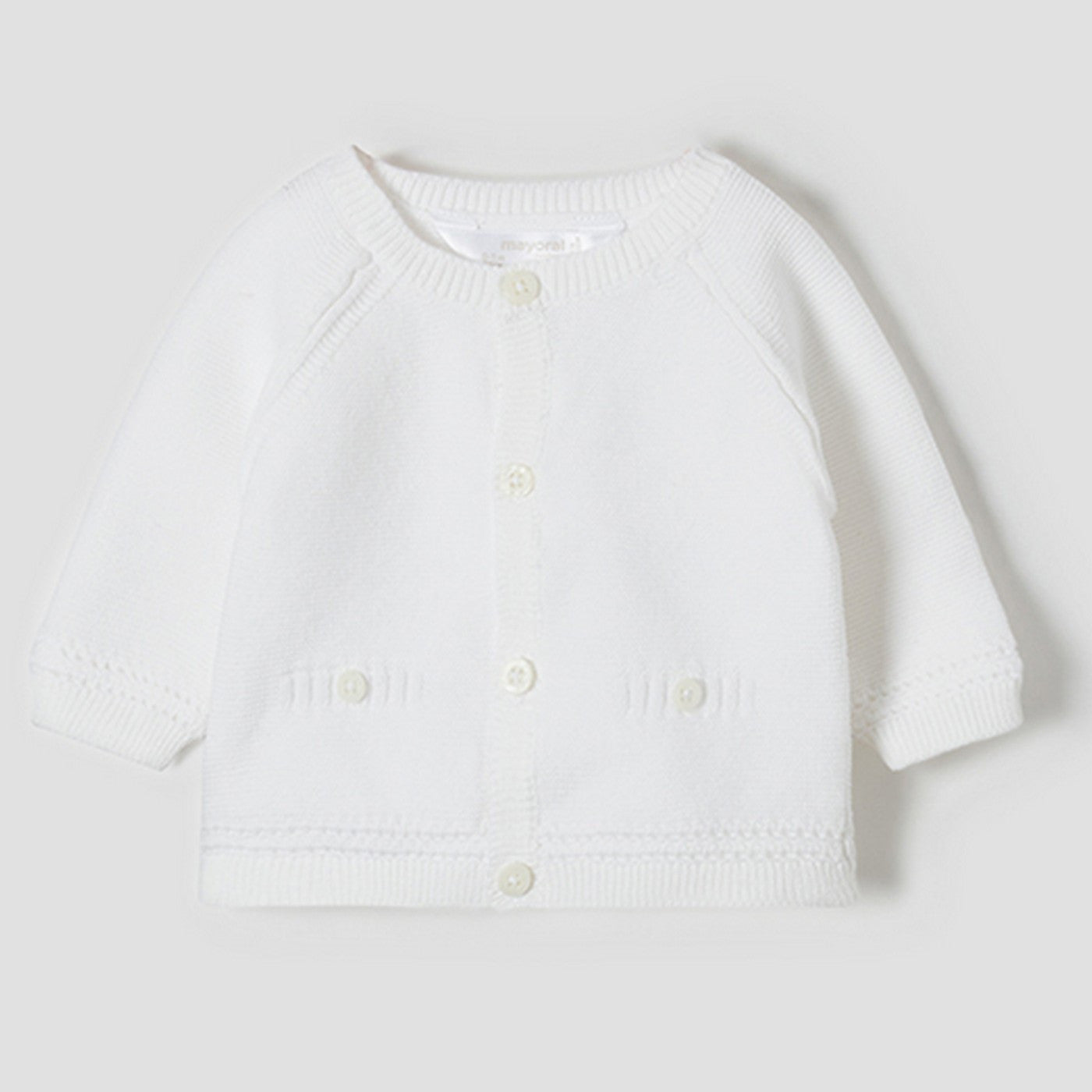 Cardigan Basico In Tricot In Cotone Neonato MAYORAL 1347 - MAYORAL - LuxuryKids