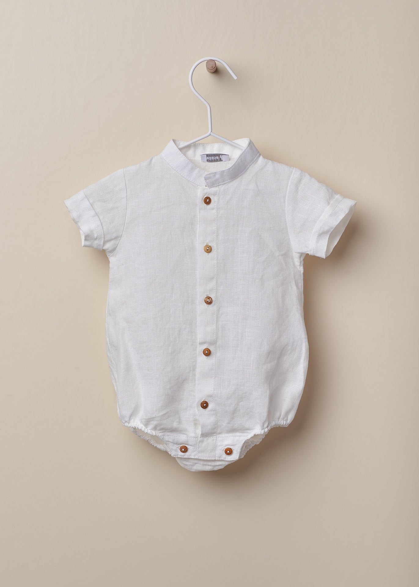 Camicia Body In Lino Con Collo Coreano Bambino Wedoble 07916 - WEDOBLE - LuxuryKids
