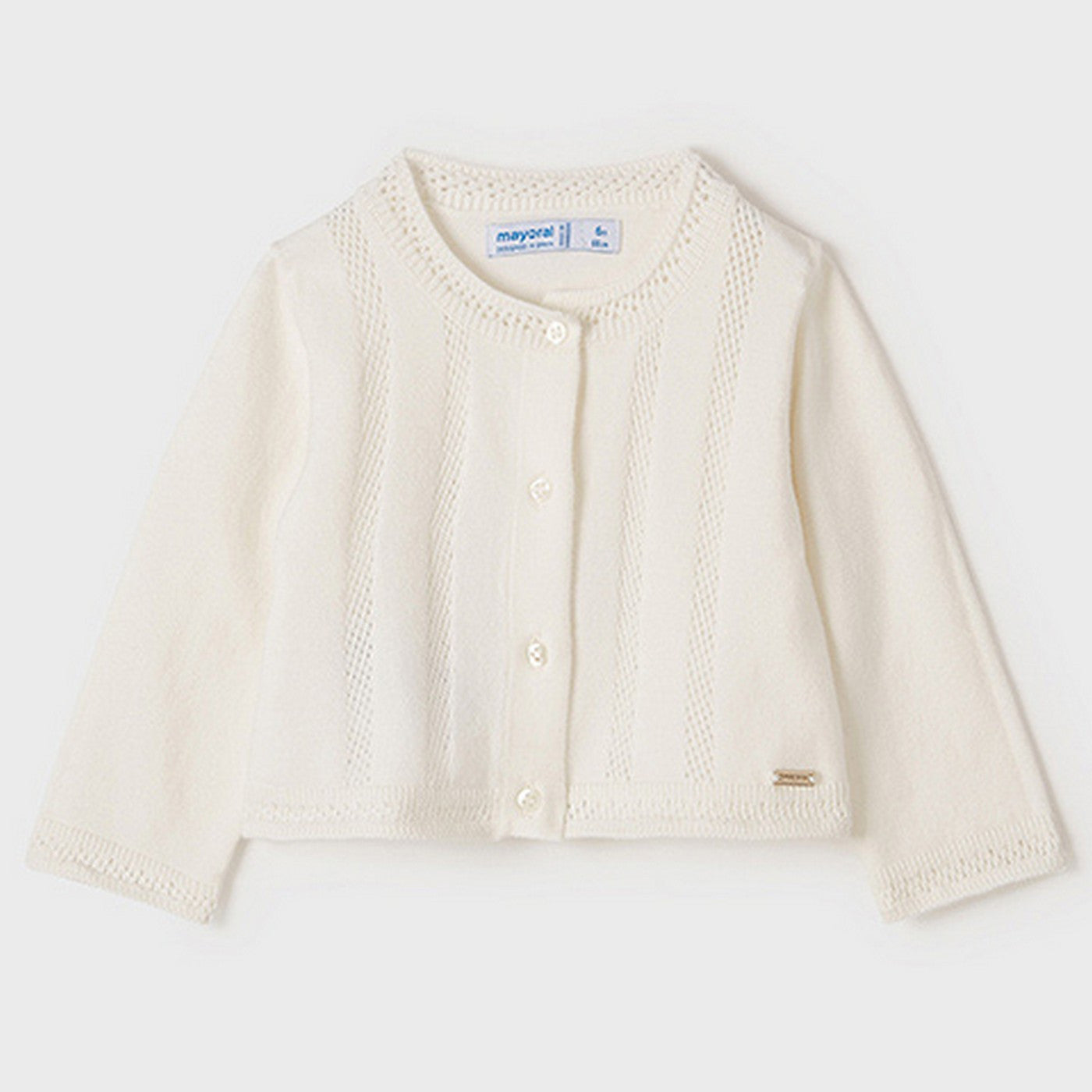 Cardigan  In Cotone Con Traforature Neonata MAYORAL 1358 - MAYORAL - LuxuryKids