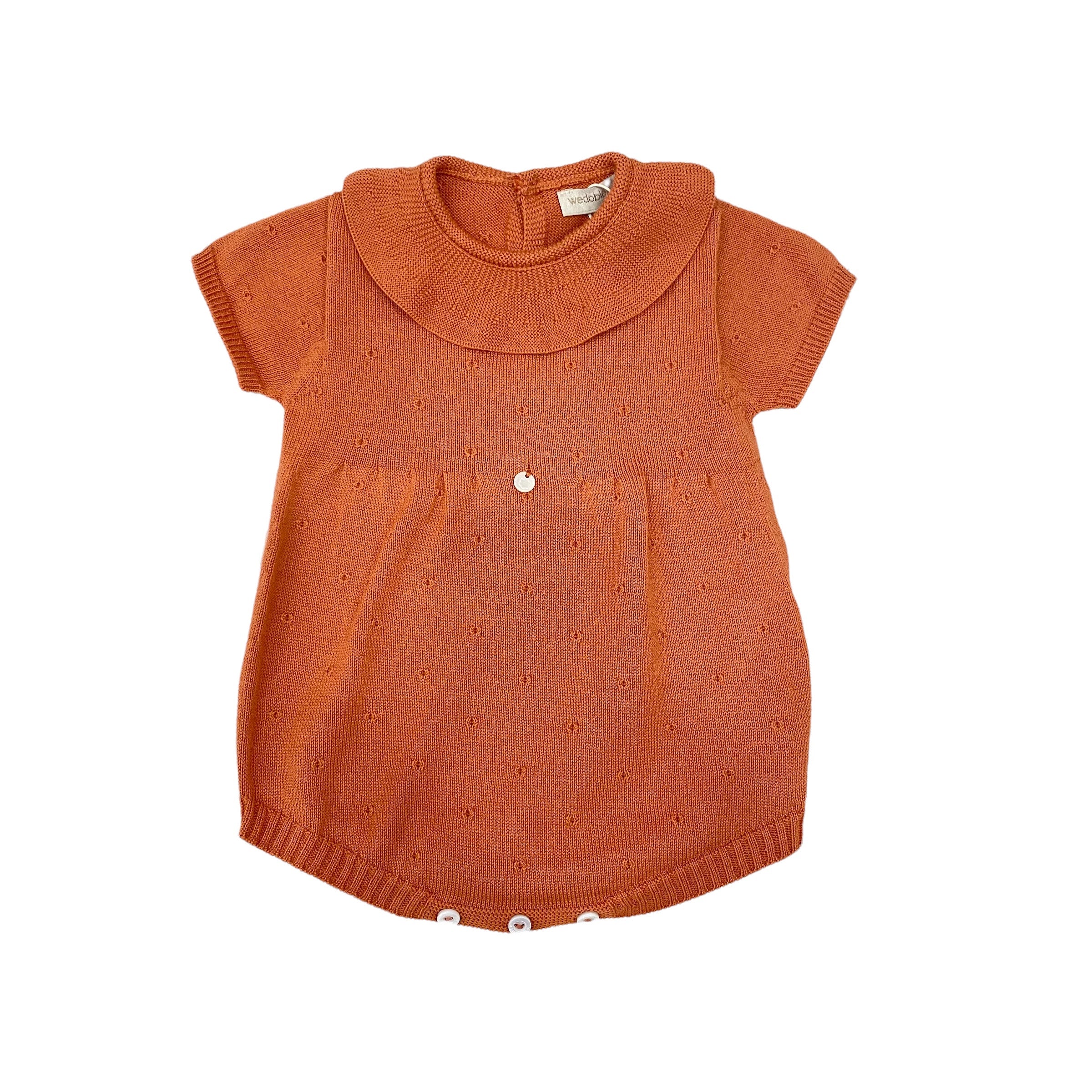 Pagliaccetto Mezza Manica In Filo Neonata Wedoble 10305B - WEDOBLE - LuxuryKids