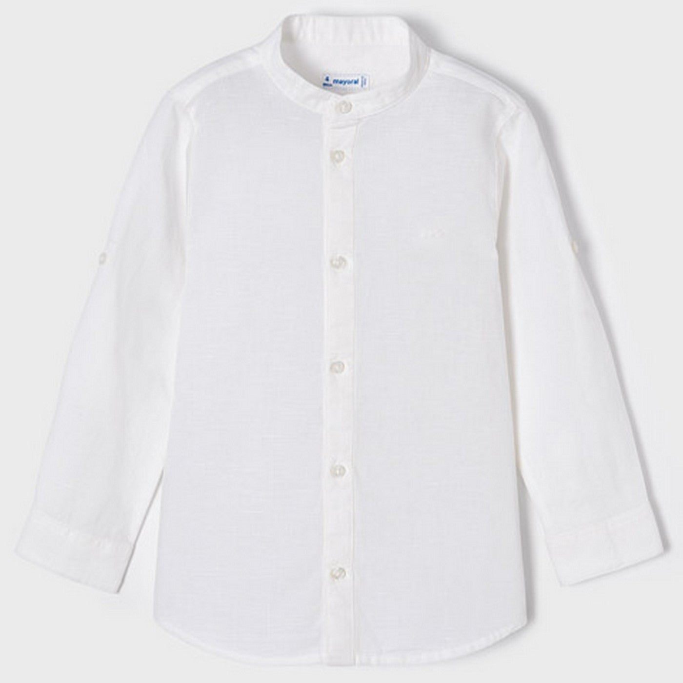 Camicia Manica Lunga Risvoltabile In Misto Lino Bambino MAYORAL 3122C - MAYORAL - LuxuryKids