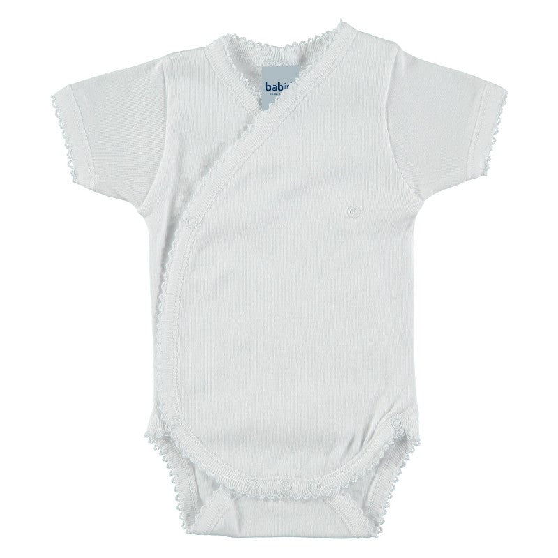Body Antipanico Mezza Manica Profilo Ricamato In Cotone Unisex BABIDU 1157 - BABIDU - LuxuryKids