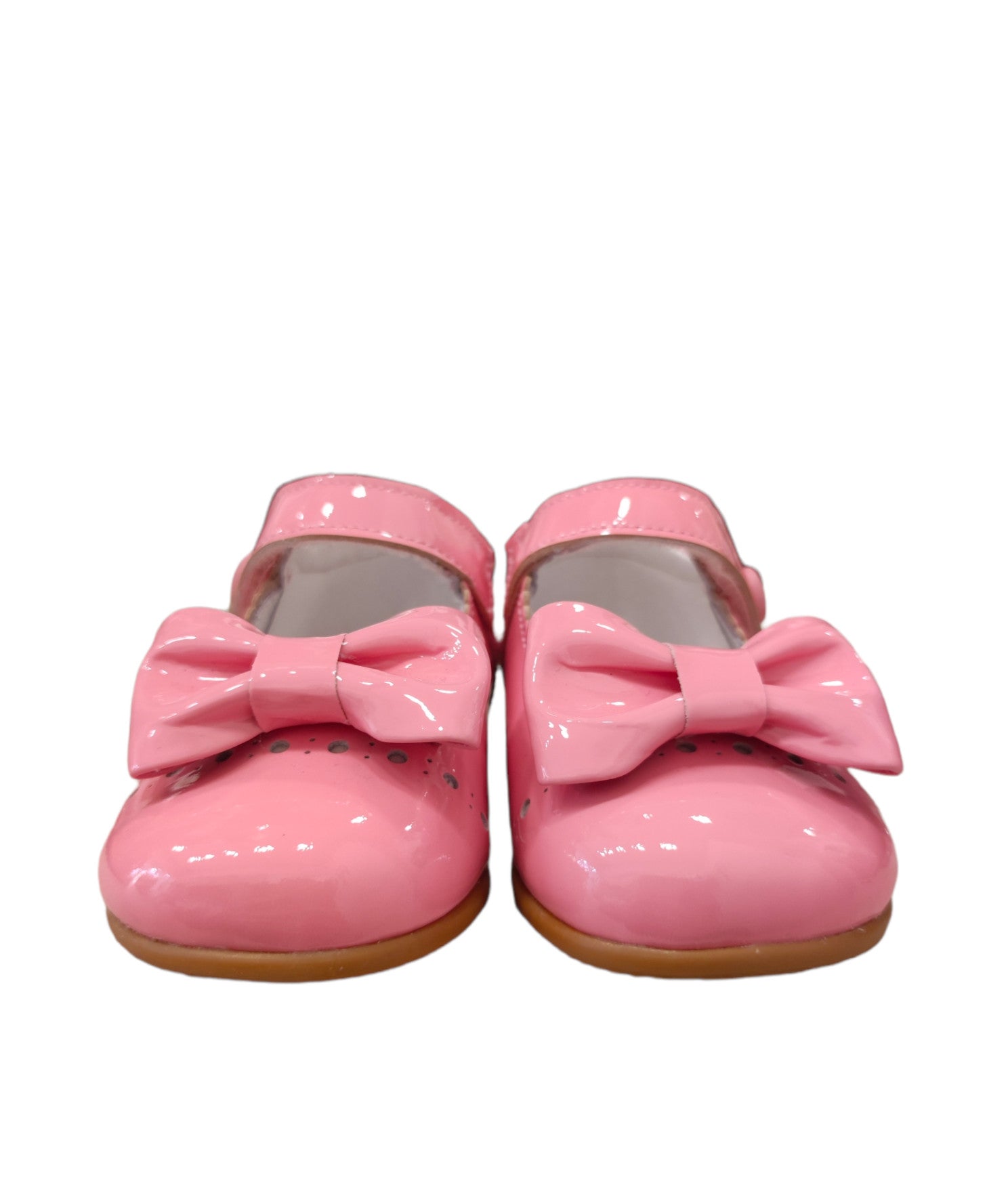 Ballerina Primi Passi In Vernice Lucida Con Fiocco Bambina QKIS 1006V - QKIS - LuxuryKids