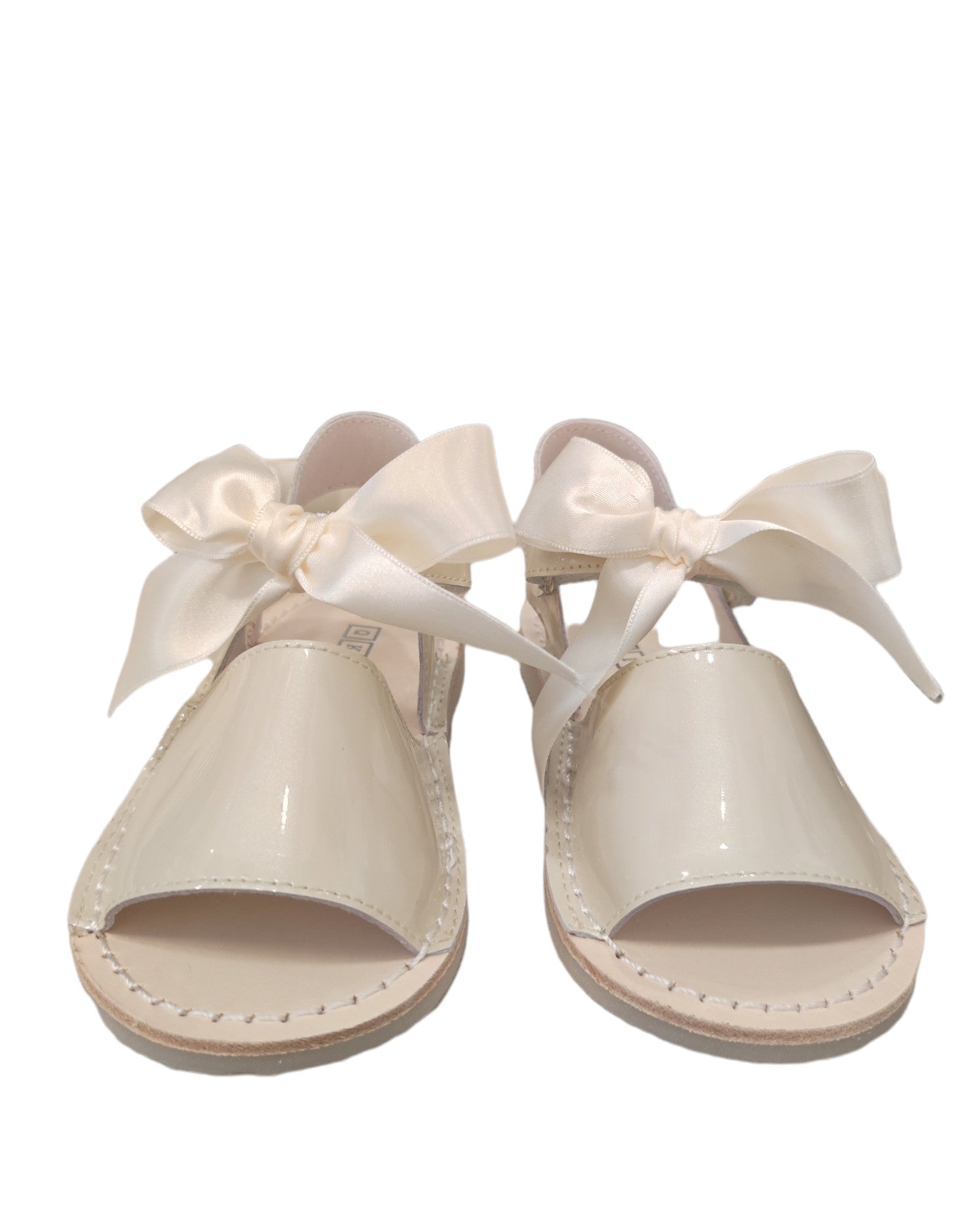Sandali Primi Passi In Vernice Lucida Panna Bambina QKIS 1010 - QKIS - LuxuryKids