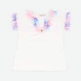 Caftano Bianco Mezza Manica Con Tulle Bambina ANGEL'S FACE VIOLETS.KAFTAN - Angel's Face - LuxuryKids