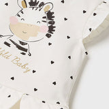 Abito Smanicato In Cotone Bianco Neonata MAYORAL 1922 - MAYORAL - LuxuryKids