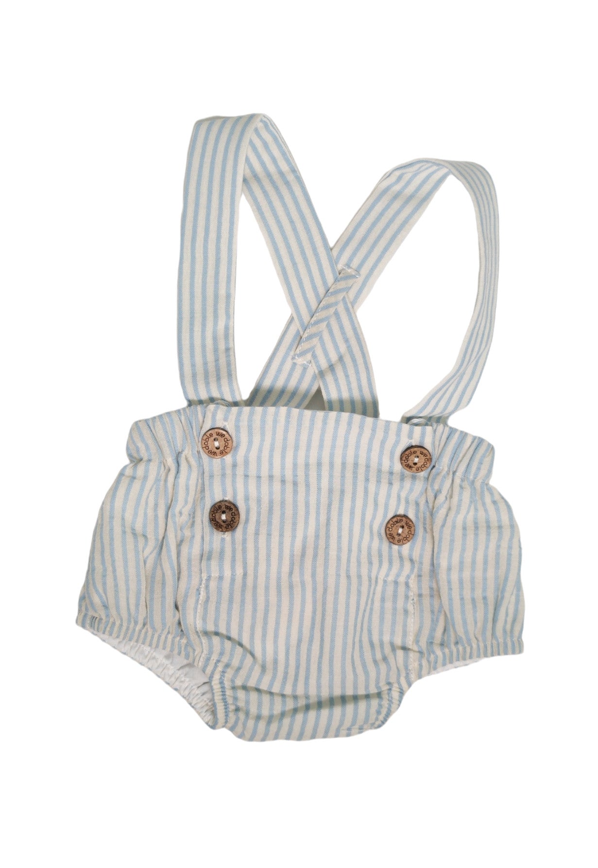 Salopette Corta Neonato a Righe 05921C WEDOBLE - WEDOBLE - LuxuryKids