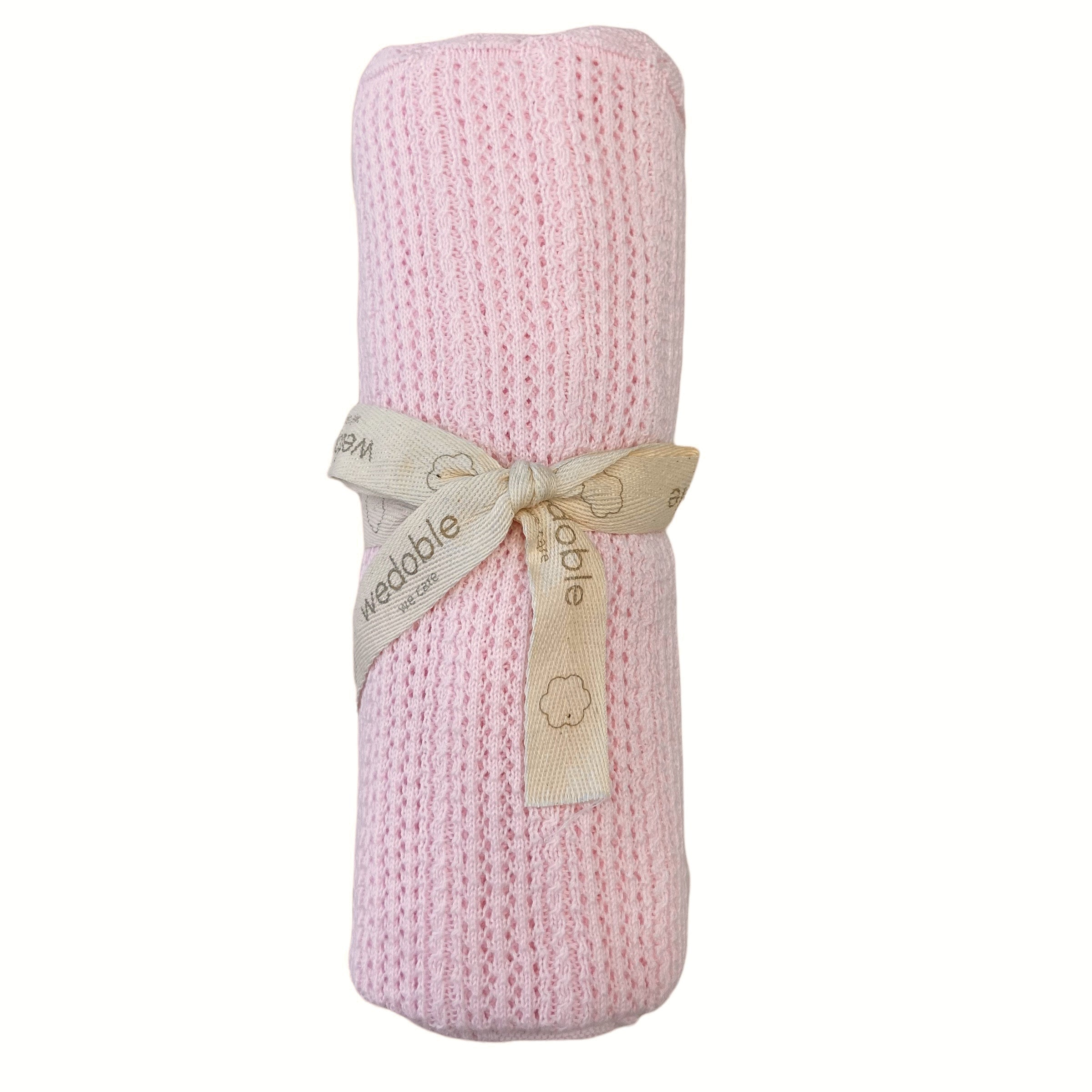 Copertina in Filo Neonata Rosa Wedoble 03306a - WEDOBLE - LuxuryKids