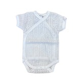 Body Antipanico Traforato Bianco Mezza Manica In Cotone Neonato-a Unisex BABIDU 1015 - BABIDU - LuxuryKids