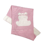 Copertina In 100% Pura Lana Con Coniglietto Panna Rosa Neonata I DELFI 1373 - I DELFI - LuxuryKids