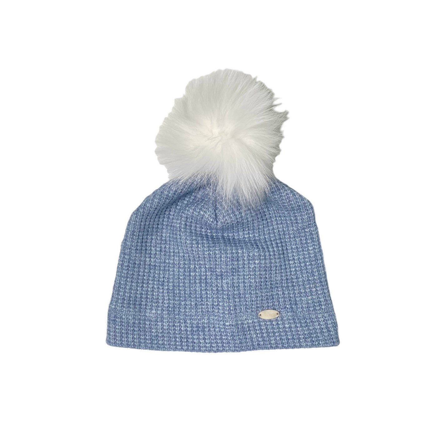 Cappello In Lana Con Pom Pon In Volpe Neonato NINNAOH I22234PEL - NINNAOH - LuxuryKids