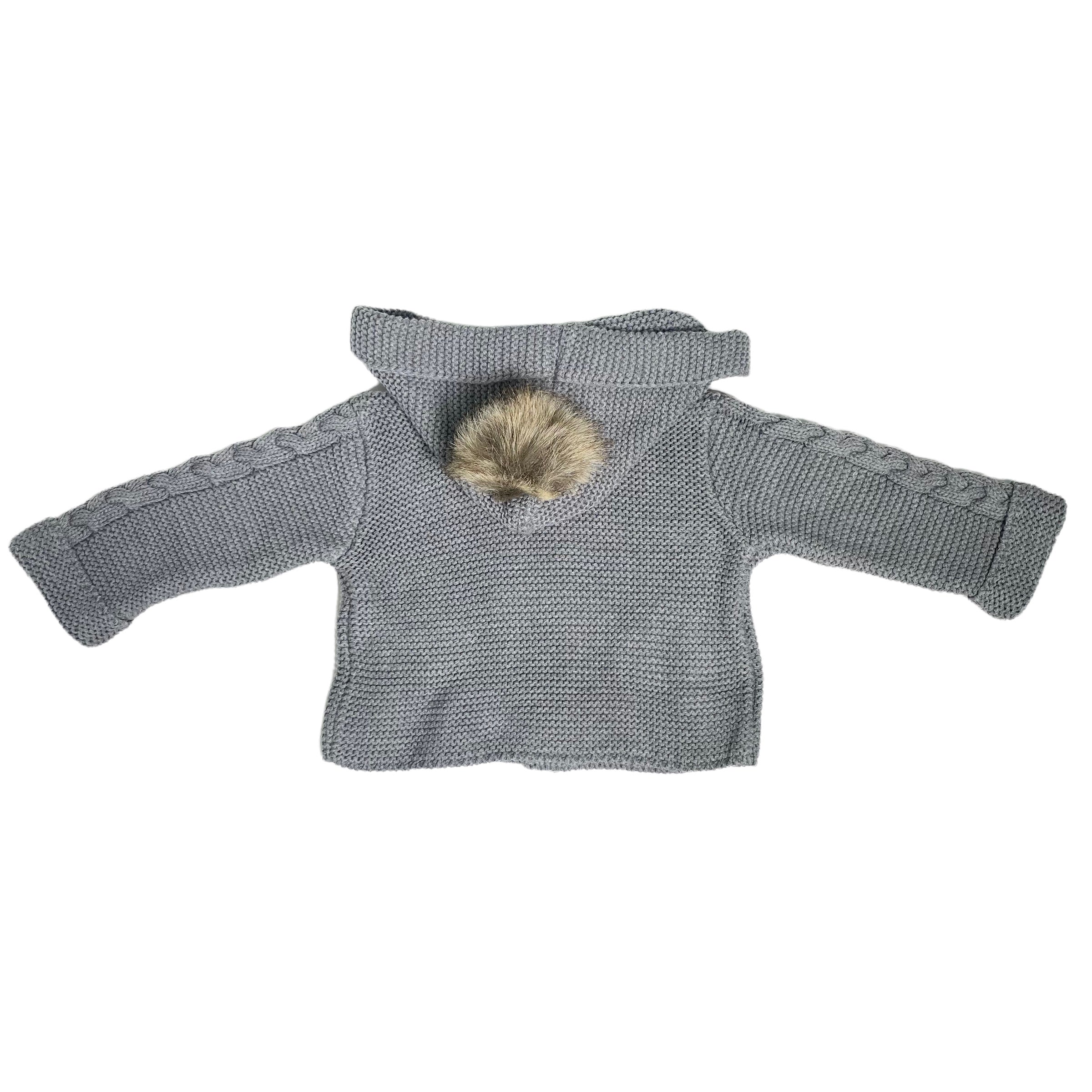 Cappotto Doppiopetto Con Cappuccio Sfoderato In Caldo Cotone Neonato A&J 114 - A&J - LuxuryKids