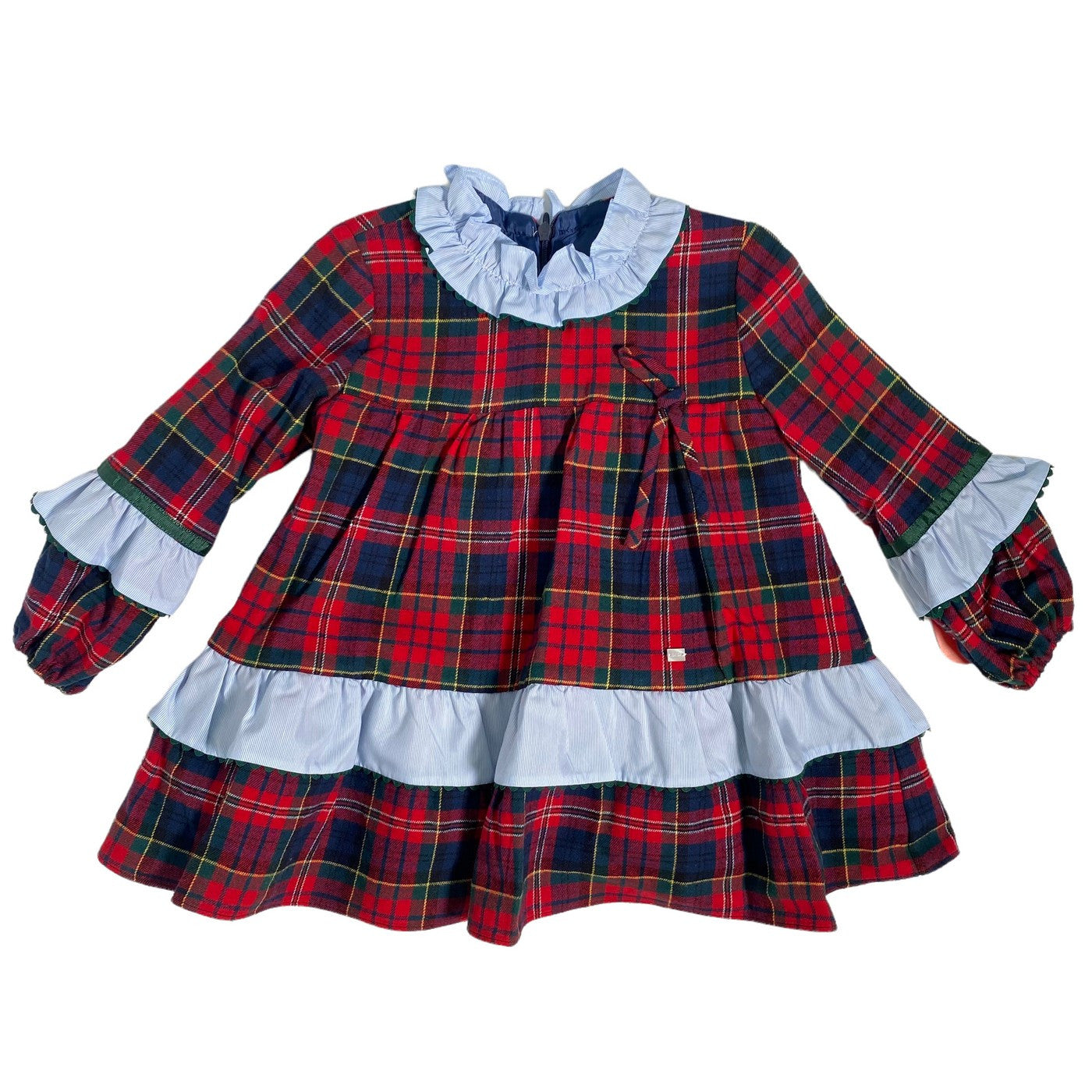Abito Svasato In Caldo Cotone Scozzese Bambina DEL SUR 5189 - DEL SUR - LuxuryKids