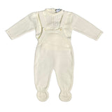 Completo Con Salopette E Maglioncino Panna Neonato-a SARDON RF734 - SARDON - LuxuryKids