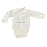 Camicia A Body In Caldo Cotone Panna Neonato A&J 110 - A&J - LuxuryKids