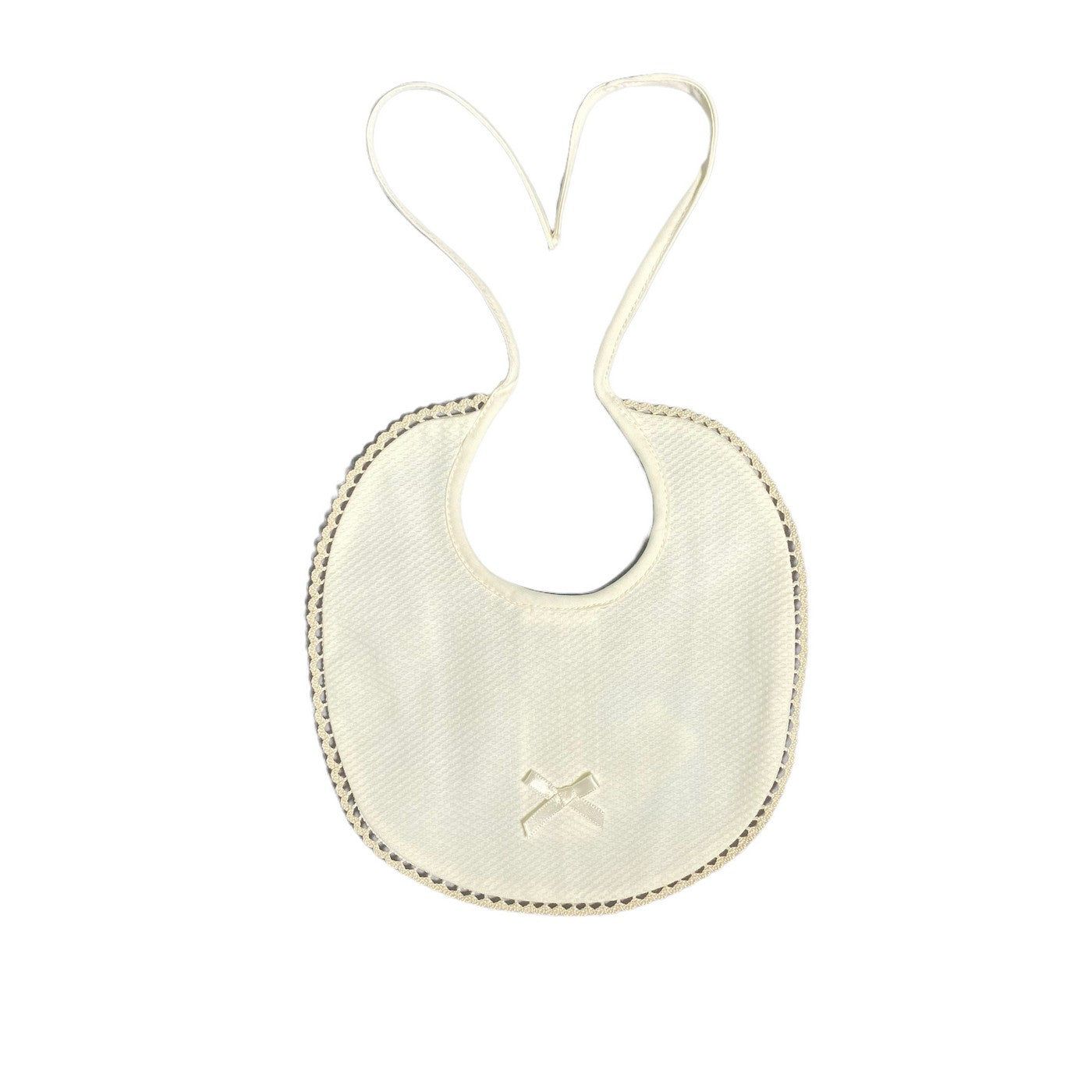 Bavetta In Piquet Con Fiocco Neonato-a SARDON LA565 - SARDON - LuxuryKids